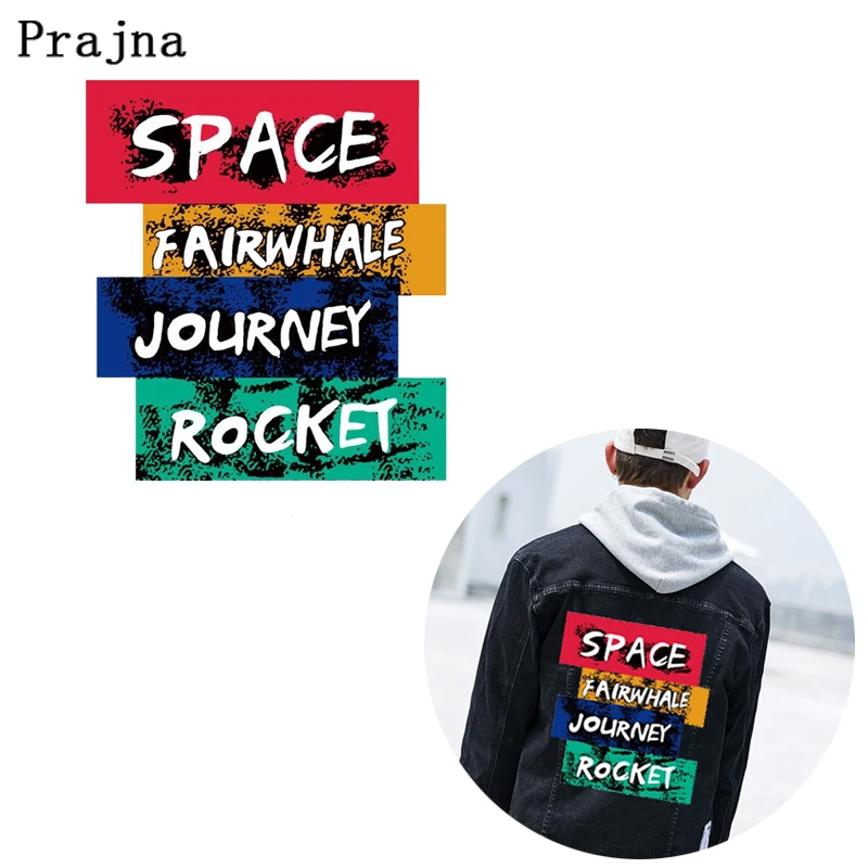 Патчи Prajna в стиле хип-хоп для путешествий патчи с надписью Rocket термоклейкие