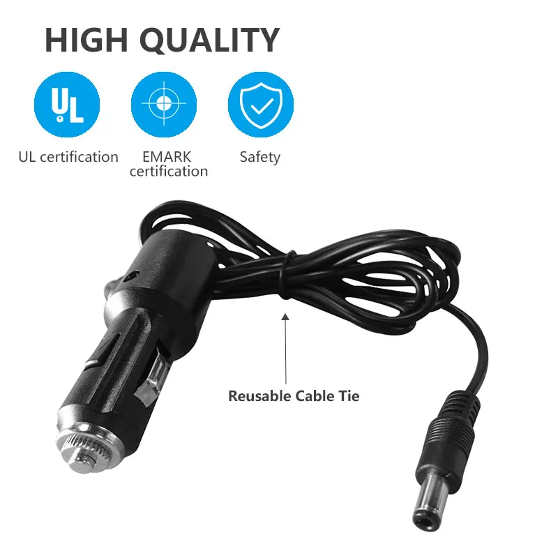 Cioswi DC 12V EMARK Certification Car Power Adapter 2M Cable Charge Cord UL 5*2.5mm | Электроника