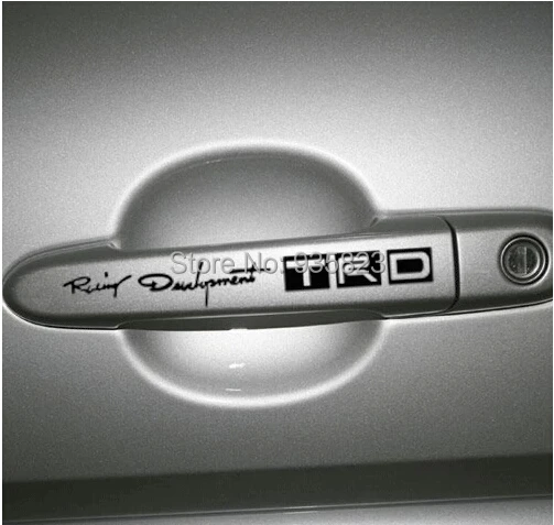 4 шт. светоотражающие наклейки автомобилей TRD клейкие двери автомобиля ручка