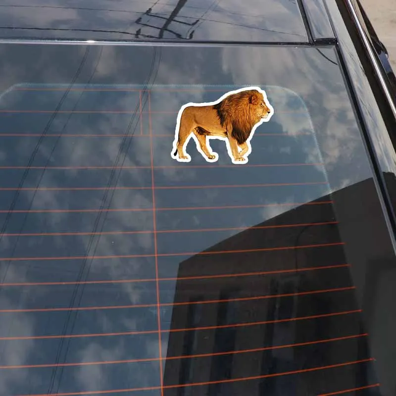 

YJZT 14.7CM*10.5CM Personalized Animal Lion PVC Car Sticker Decal Car Styling 5-0567