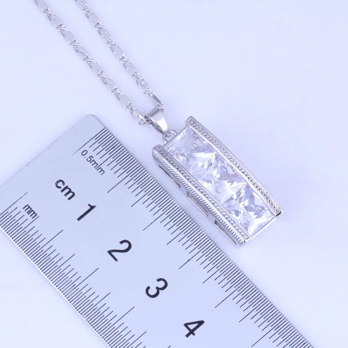 Женский Классический ювелирный комплект из серебра с белым фианитом H0269 |