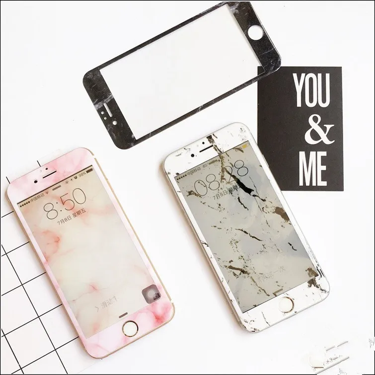 Marble Grain Shatter Proof Tempered Glass Film Front Screen Protector Decal for iphone6/6s Plus Body Protection | Мобильные телефоны