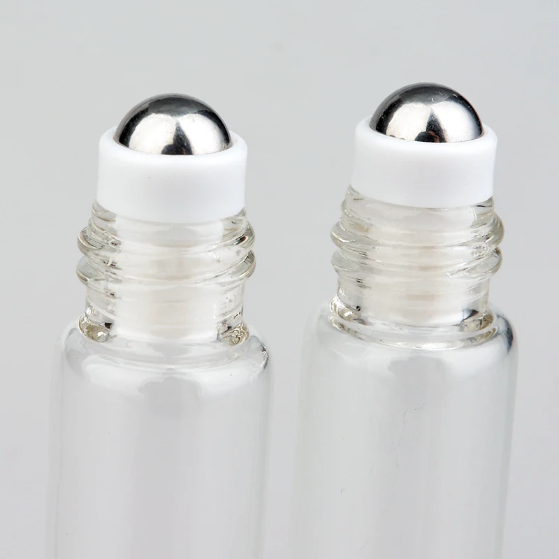 10 шт. 5 мл стеклянная многоразовая бутылка для духов со стальным рулоном и пустым