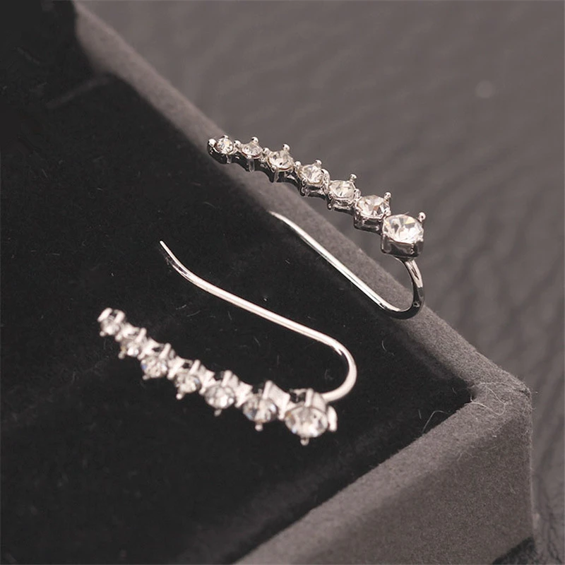1 пара циркониевый зажим в ретро стиле элегантные серьги капельки со звездочками