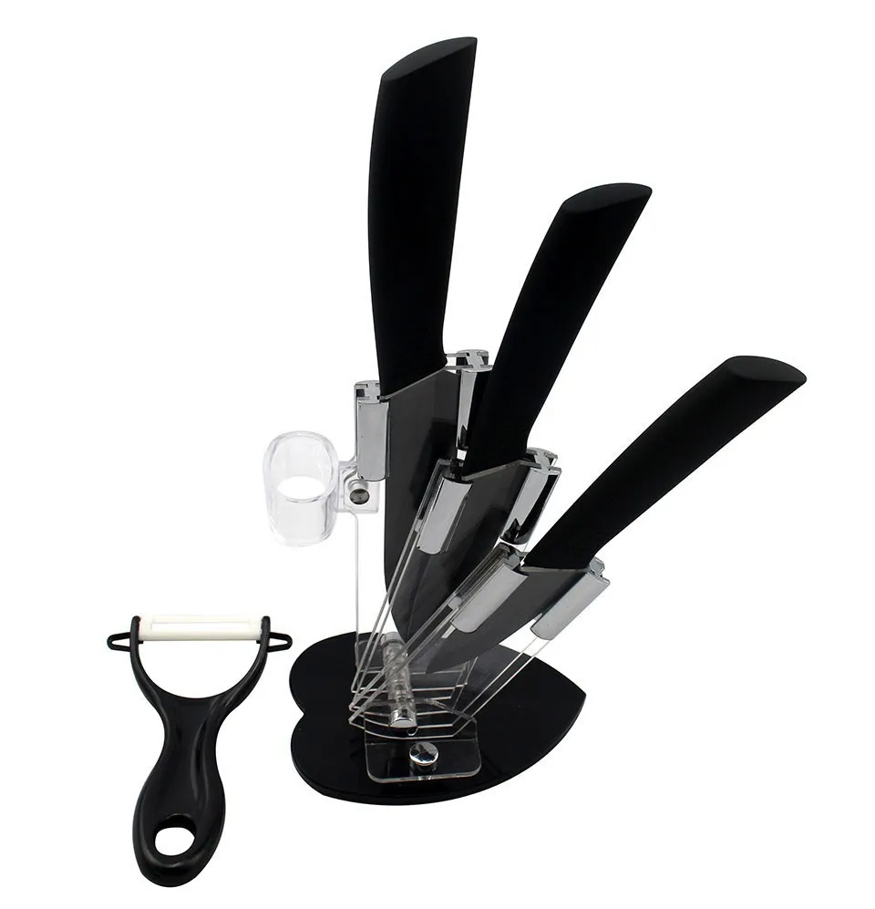 В форме сердца акриловый кухонный керамический держатель для ножей Кухня блок