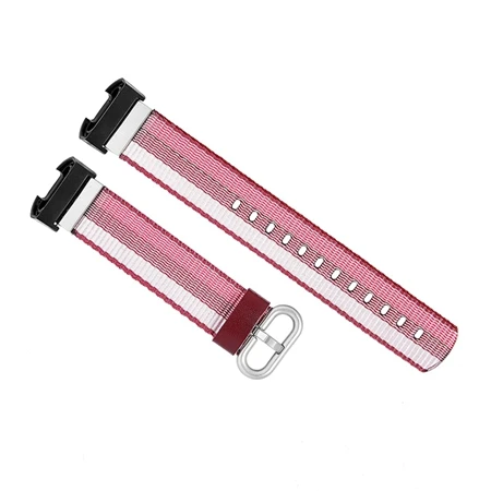 Red Yuedaer холст нейлон Fitbit Charge 3 группы для Fitbit Charge 3 Мужчины Женщины Мода ремешок браслет умный браслет с металлической пряжкой - Цвет: Red