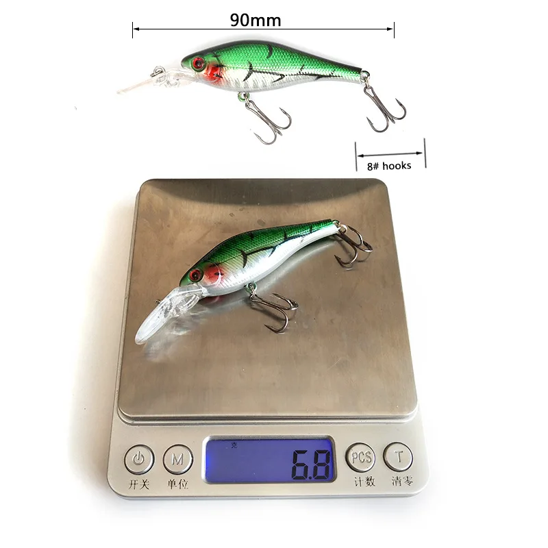 1 шт./рыболовная приманка жесткая бионическая 9 см/6 8 г пресная вода морская