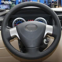 bannis hand stitched black leather steering wheel cover for toyota corolla 2006 2010 toyota corolla ex
