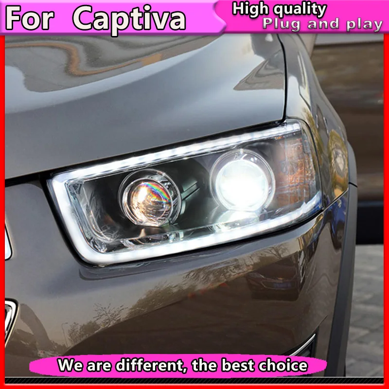 Автомобильная фара для Chevrolet Captiva фары светодиодный ные DRL H7 D2H Hid опция Angel Eye Bi Xenon