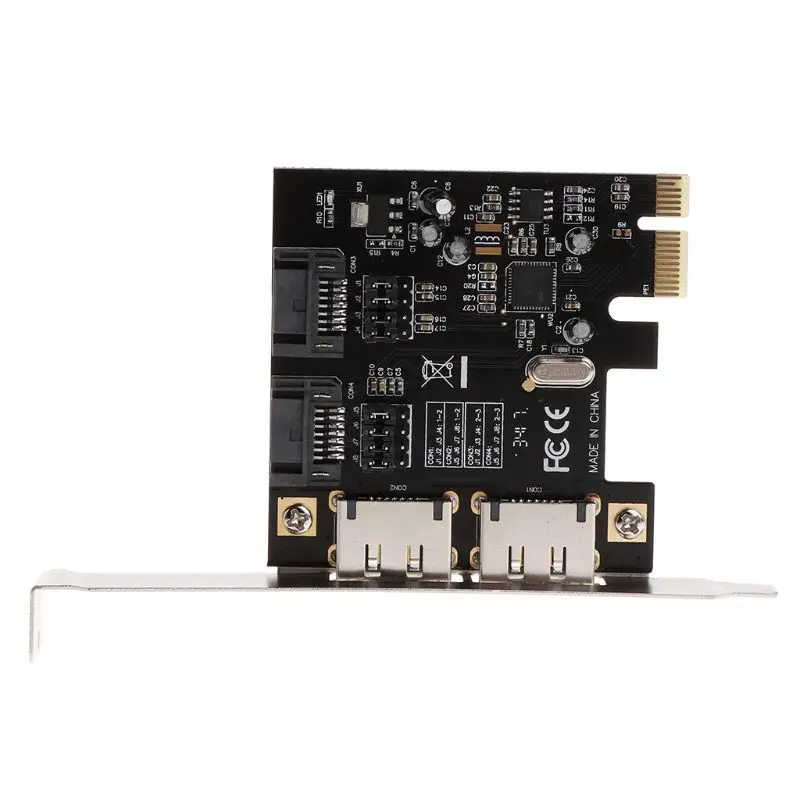 Адаптер с 2 SATA eSATA 6 Гбит/с 3 0 на PCI-E Express адаптер конвертер | Компьютеры и офис
