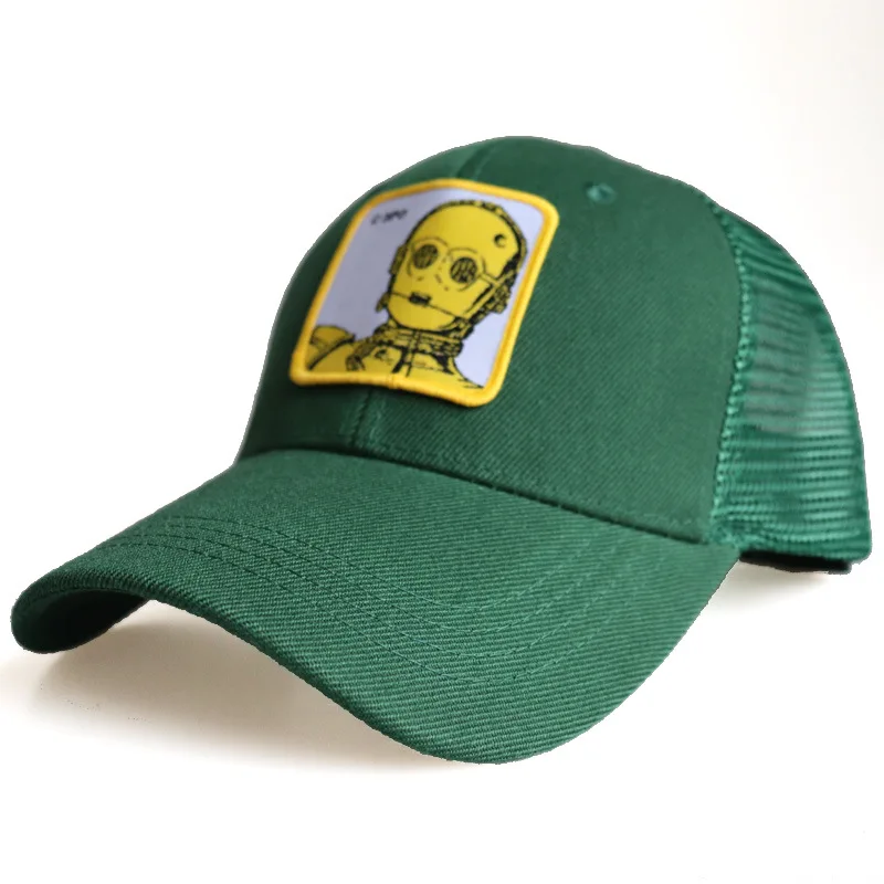 Сетчатая бейсболка Кепка Snapback C 3PO робот Звездные войны для мальчиков Детская