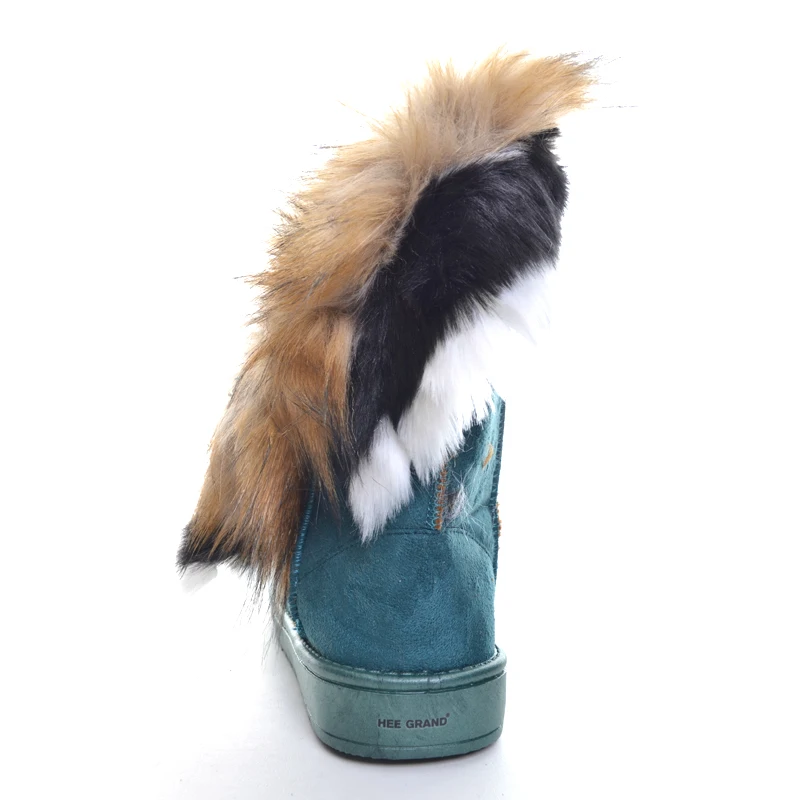 HEE GRAND/2018 г. женские зимние теплые высокие сапоги женская обувь из искусственного