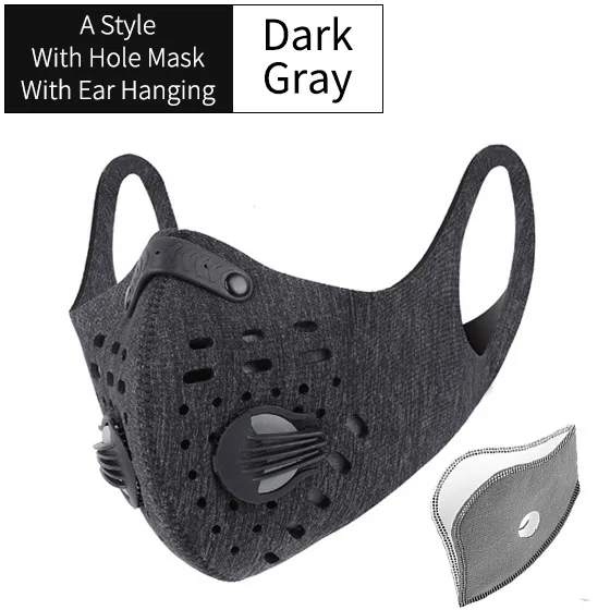 A Style Dark Gray WEST BIKING Пыленепроницаемая велосипедная маска с фильтром, активированный уголь, велосипедная маска для лица, маска для тренировок на открытом воздухе, унисекс, велосипедная маска для лица - Цвет: A Style Dark Gray