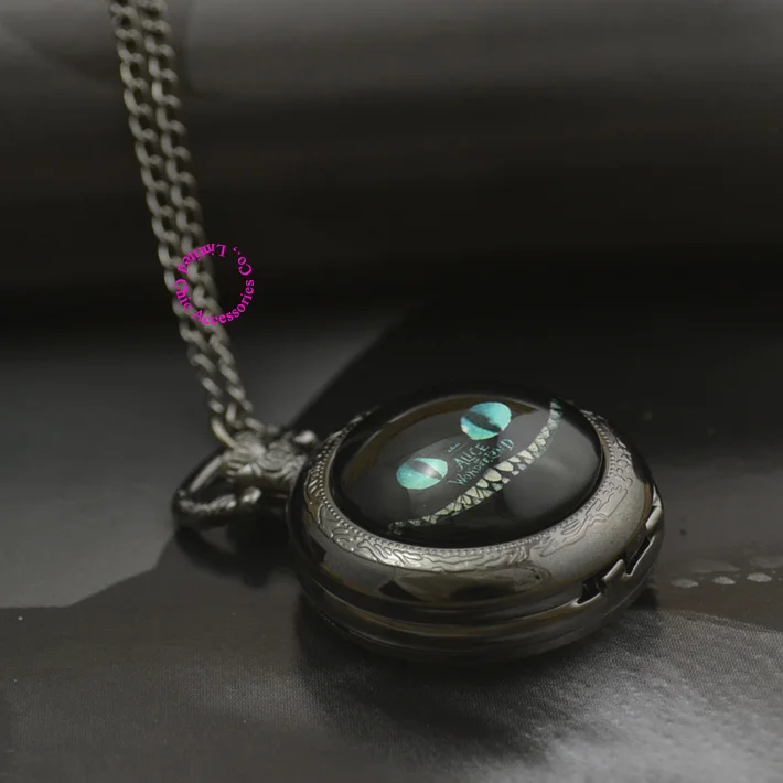 Оптовая продажа модные кварцевые часы Алиса в стране чудес с котом карманные