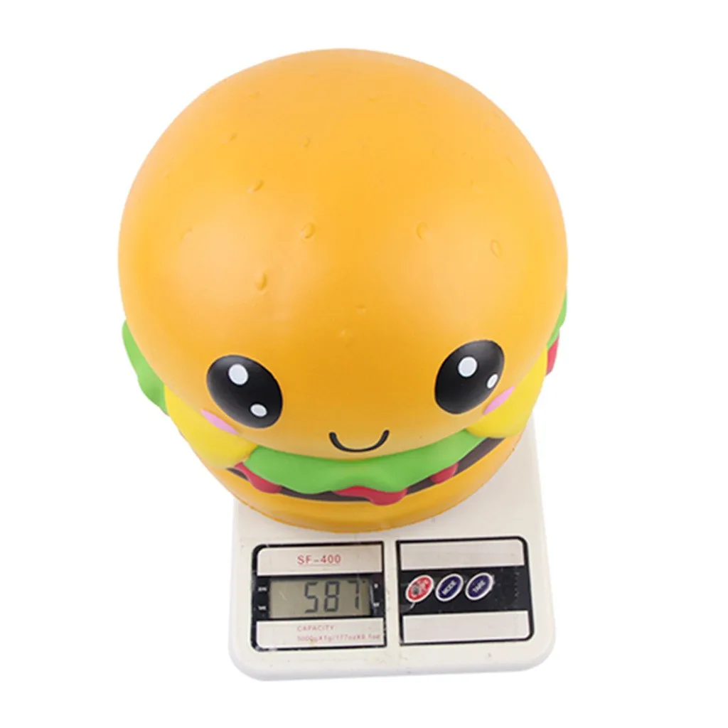 Гигантские мягкие игрушки очаровательные Skuishy Kawaii Jumbo гамбургер медленно поднимающийся крем ароматизированный стресс мягкие игрушки антистресс подарки