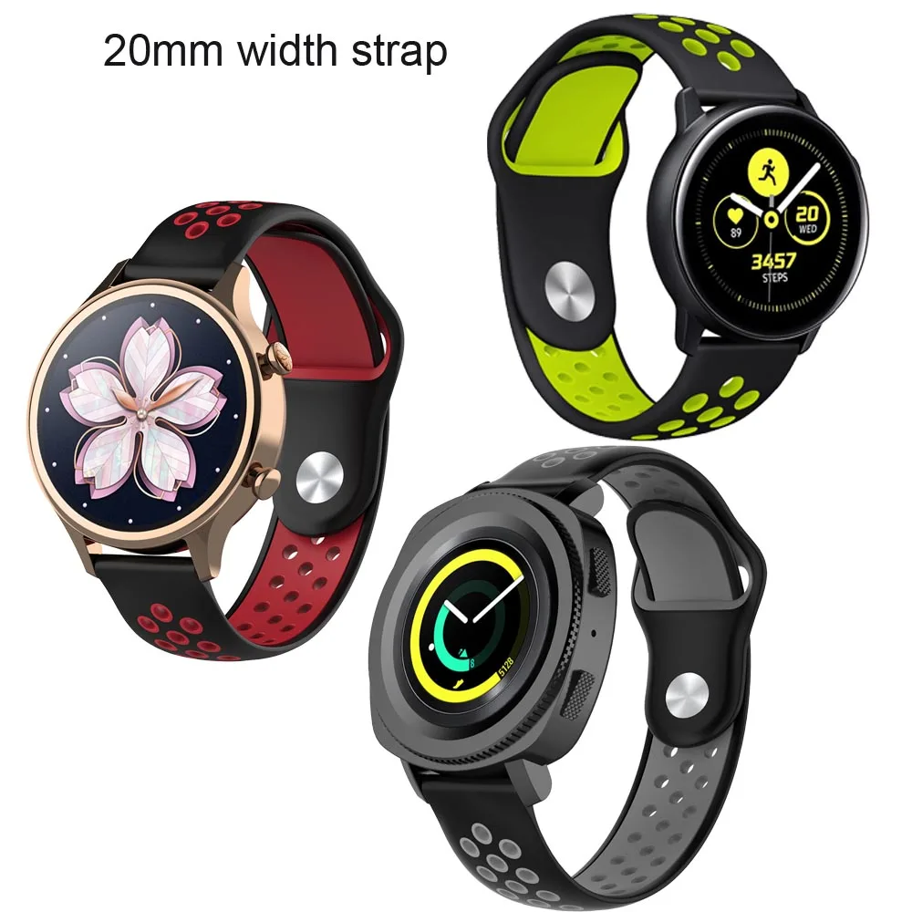 20 ремешок для часов мм Xiaomi Huami Amazfit Bip силиконовый браслет GTS GTR 42