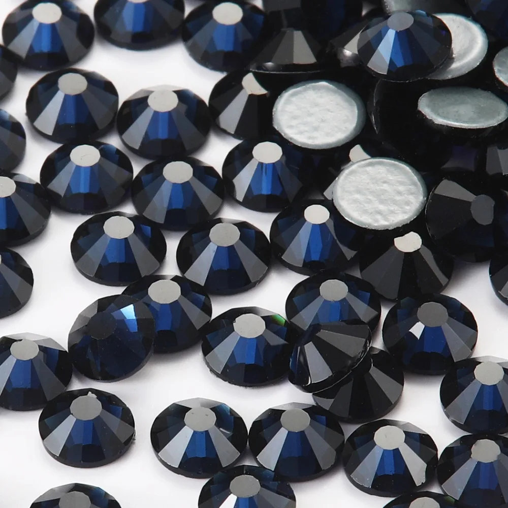 New SMC Cut Montana Iron on Rhinestone ss16 ss20 ss30 Hotfix Rhinestones AAAAA Grade for Luxury DIY things | Дом и сад