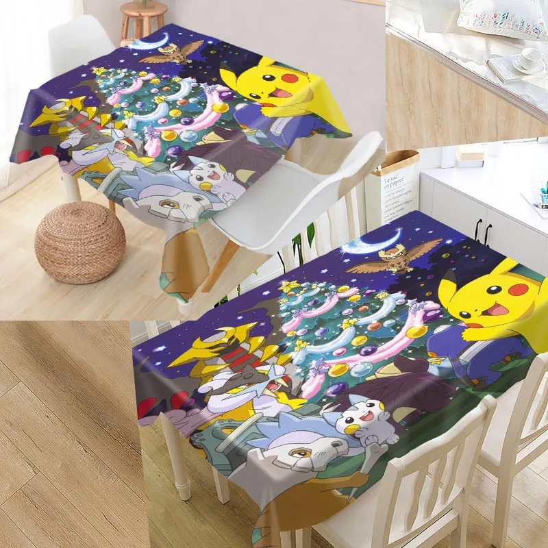 tablecloth Покемон стол печать обложек влагостойкая скатерть больше размер скатерти кухня свадебное оформление отеля - Цвет: tablecloth