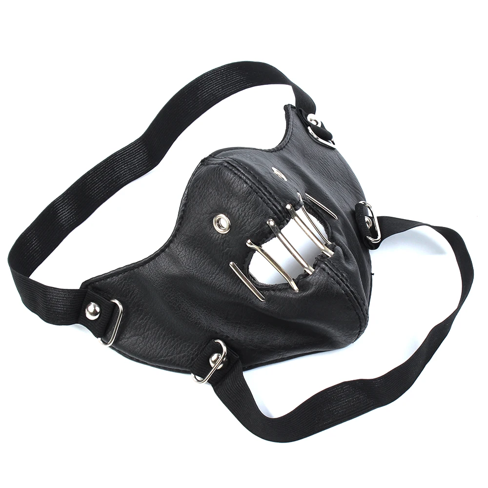 Fashion Motorcycle Punk Dust Masks Rivet Moto PU leather Riding Rocking Hip-hop For moto Coslplay motorcycle mask | Автомобили и