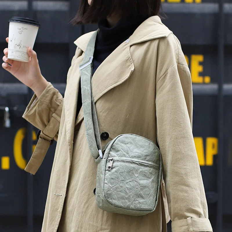 Мини сумка на плечо для мобильного телефона 2019 крафт бумага Повседневная