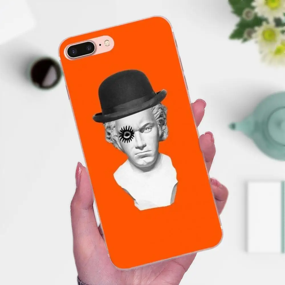 Оранжевый Заводной чехол для Apple iPhone 4 4S 5 5C 5S SE 6 6S 7 8 Plus X XS Max XR из мягкого