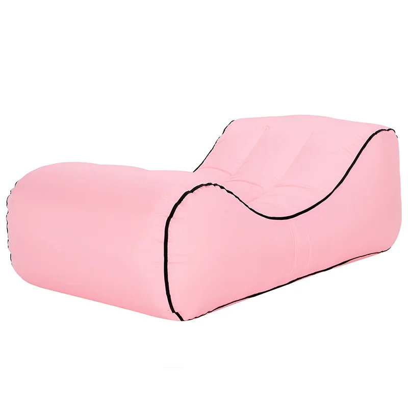 Outdoor lazy sofa sleeping bag portable folding rapid inflatable sofa bag Adults Kids Beach Lounge blow-up lilo bed