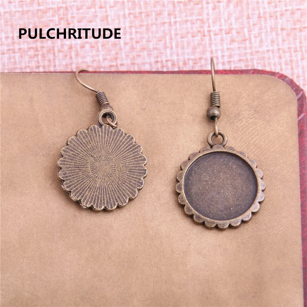 Круглые серьги кабошоны PULCHRITUDE 20 шт. подходят для серег диаметром 16 мм из сплава