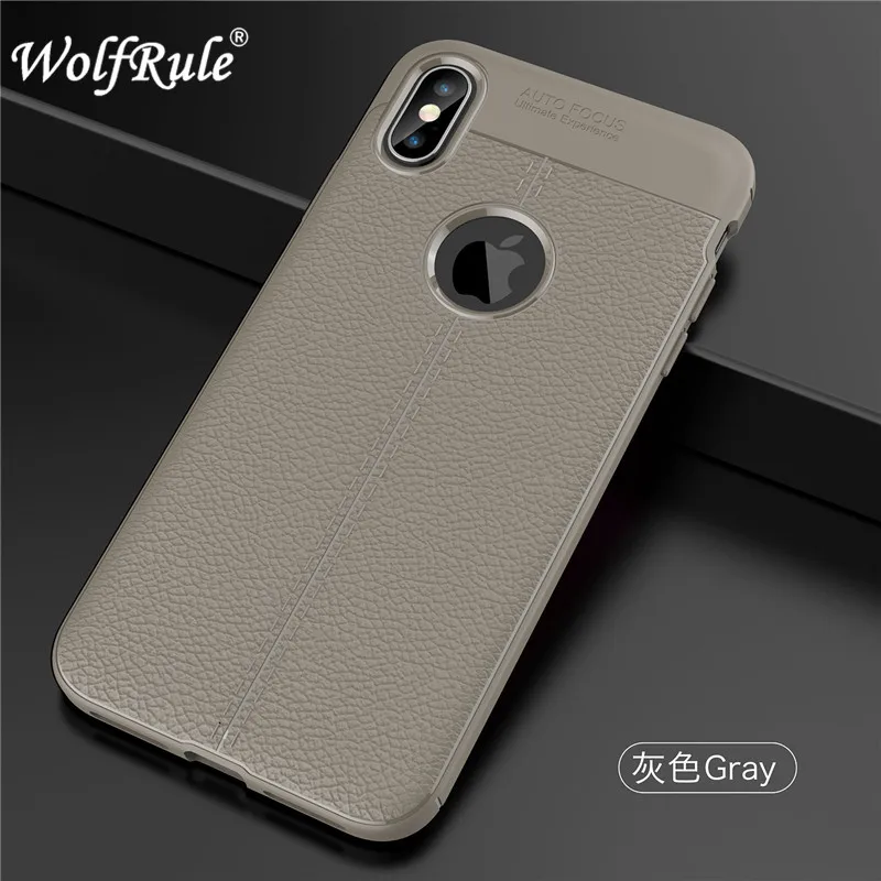 Чехол wolfrole для Iphone XS Max противоударный Роскошный кожаный чехол из ТПУ телефона