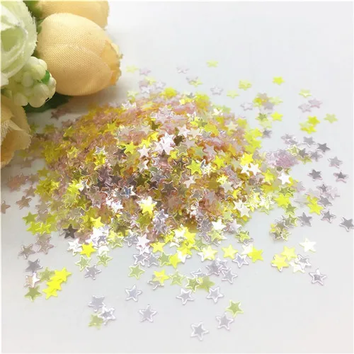 Light purple yellow Ультра тонкий звезды Блестки пайетками 3 мм прозрачные сверкающие ПВХ неупакованные блестки DIY Craft Маникюр Nail Art Decor конфетти 10/20g - Цвет: Light purple yellow