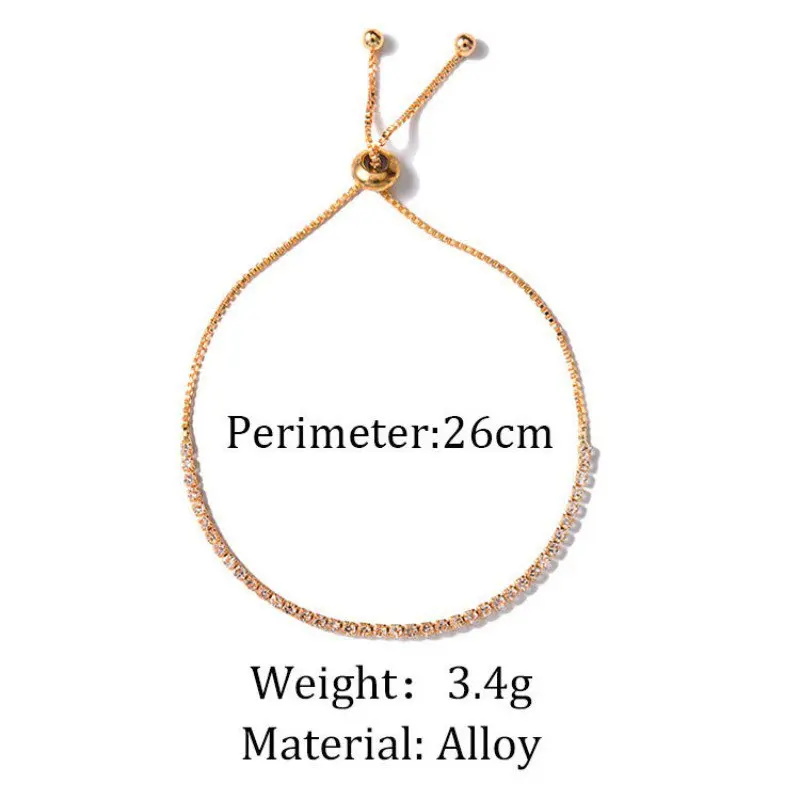 2020 Bangles For Women Stylish And Exquisite Retractable Rhinestone Adjustable Simple Temperament Fashion Bracelet | Украшения и