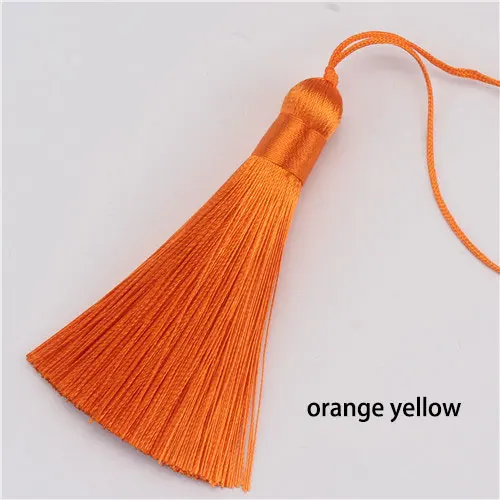7 orange 2 шт./упак. 8 см для рукоделия с кисточками полиэстер, шелк, с бахромой, с кисточками отделкой Швейные аксессуары для свадебного декора ювелирные изделия аксессуары - Цвет: 7 orange