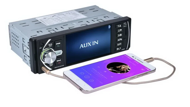 1 din FM автомобильное радио 4,1 дюймов Bluetooth стерео TF MP3 плеер AUX USB авторадио радио Зеркало Ссылка Авто ленты DVR вход 12 В