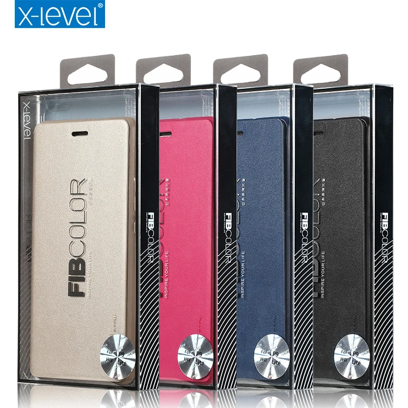 X Level роскошный Бизнес из искусственной кожи чехол для huawei P9 Lite/G9 lite с откидной