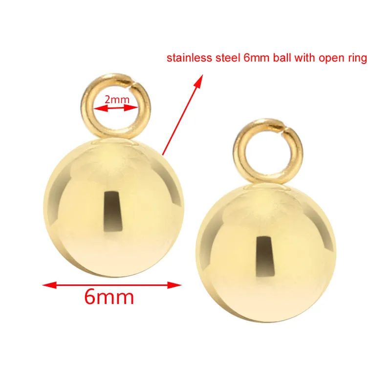 Шарики-разделители из нержавеющей стали 304 20 шт. с петлей для изготовления