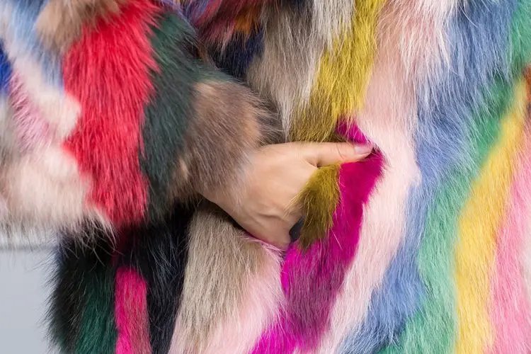 Mixed Color Новое поступление, жилет на весну и осень, жилет из натурального меха, женская одежда, длинный жилет, большие размеры, жилет из натурального меха енота, tsr600 - Цвет: Mixed Color