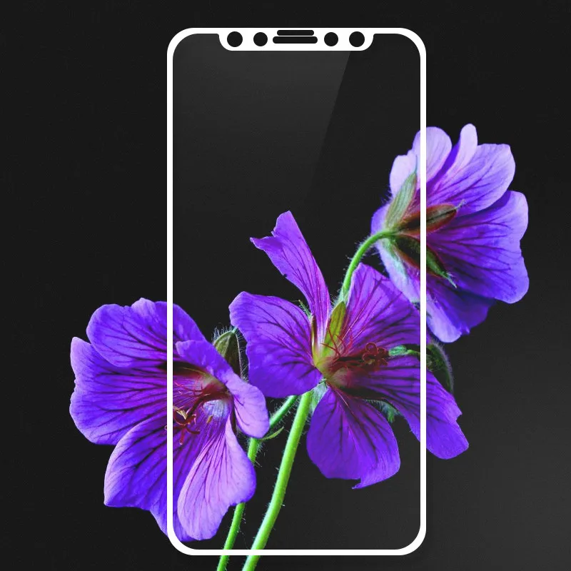 5D Round Curved Edge Tempered Glass For iPhoneX Full Cover Protective Premium Screen Protector Film | Мобильные телефоны и