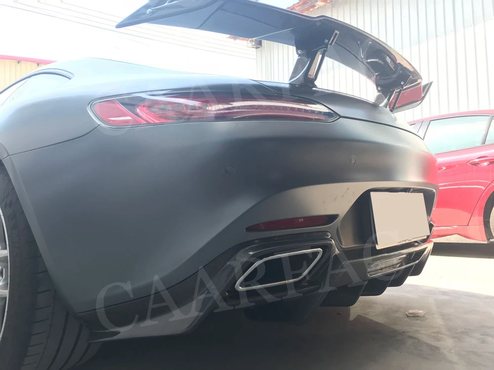 GT GTS рассеиватель задней губы из углеродного волокна спойлер для Mercedes Benz AMG GT AMG GTS AMG GTR Coupe 2 двери FRP бампер