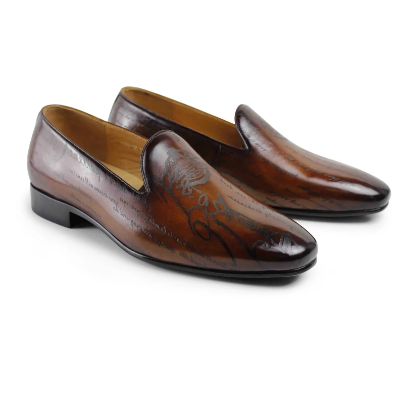 Vikeduo Handmade Men's Loafer Shoes Genuine Leather Fashion Wedding Party Luxury Brand Male Casual Slip-On Mans Footwear | Обувь
