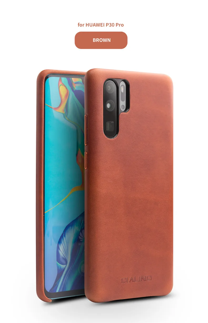 QIALINO, модный Ультратонкий чехол для телефона из натуральной кожи, для huawei P30 Pro, 6,47 дюймов, роскошная задняя крышка ручной работы для huawei P30