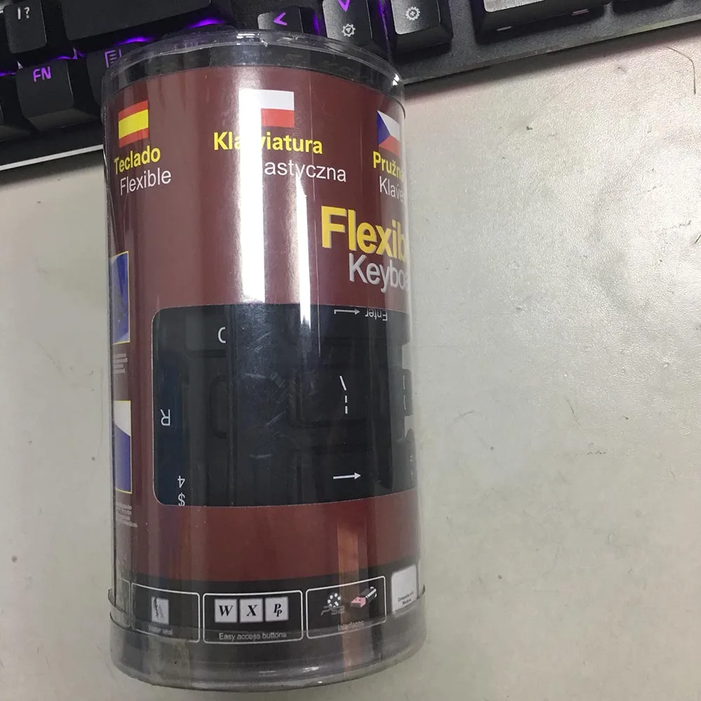 Портативная USB клавиатура английская версия Гибкая водостойкая Мягкая