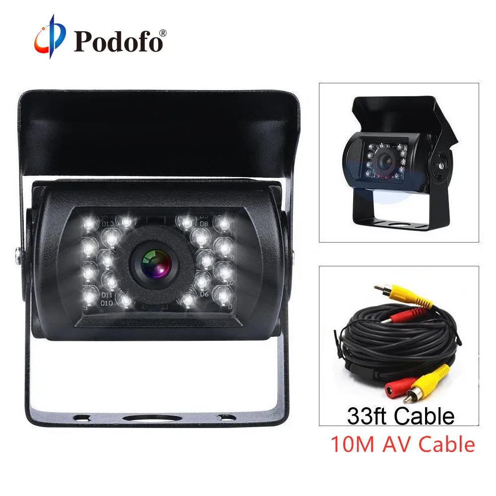 Podofo Full HD камера ПЗС Автомобильная заднего вида 170 градусов с 8 светодиодами