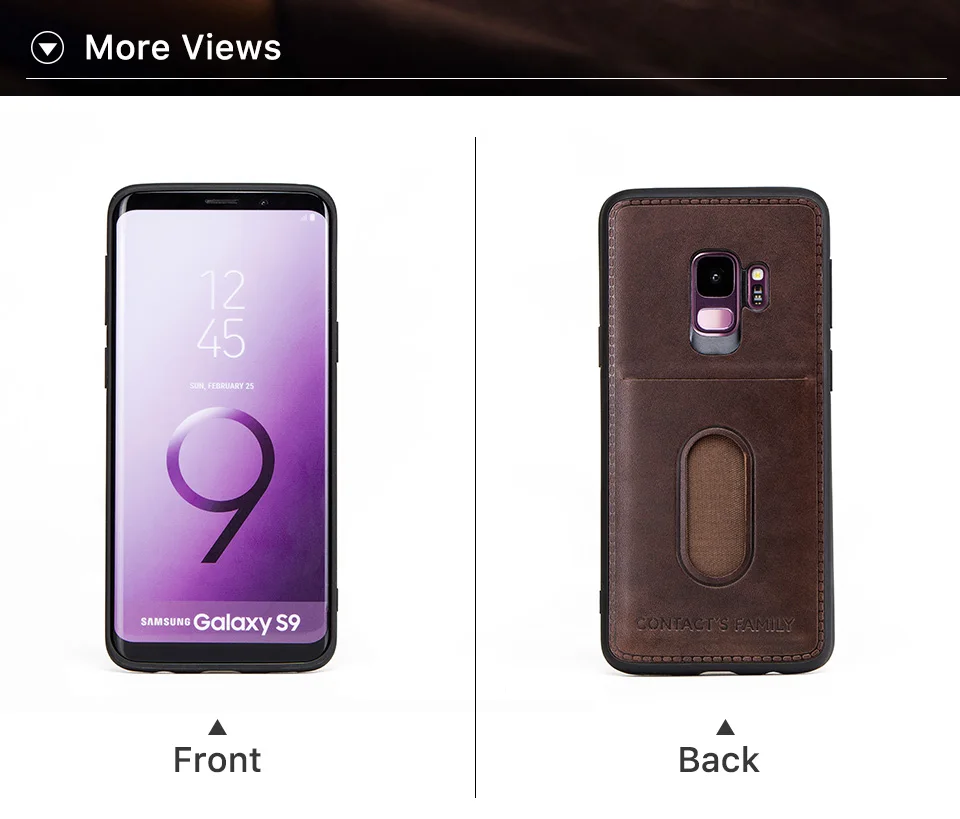 Чехол из натуральной кожи для телефона samsung Galaxy S9 Crazy Horse, чехол с отделением для карт, чехол для samsung S9, для задней крышки, твердый