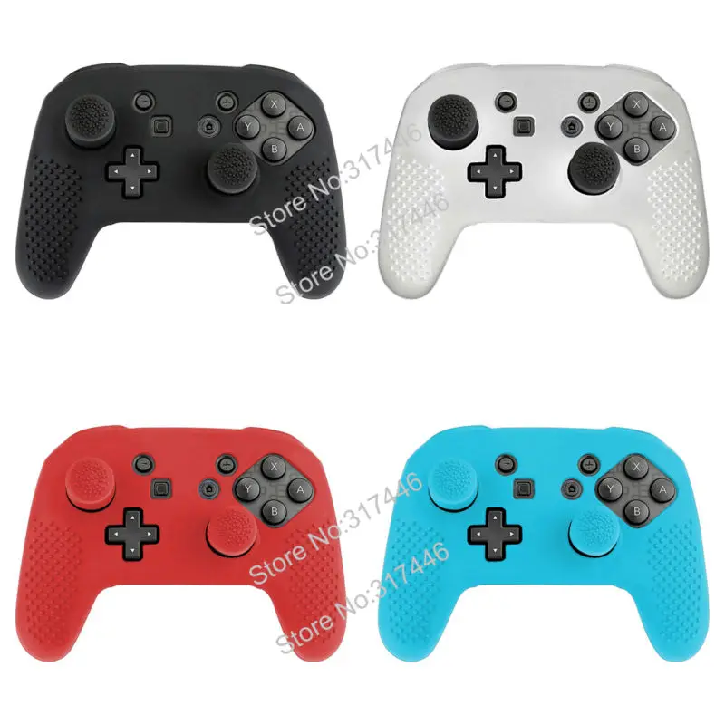 Силиконовый защитный чехол с 8 шт. рукоятками для контроллера Nintendo nasud Switch Pro|case