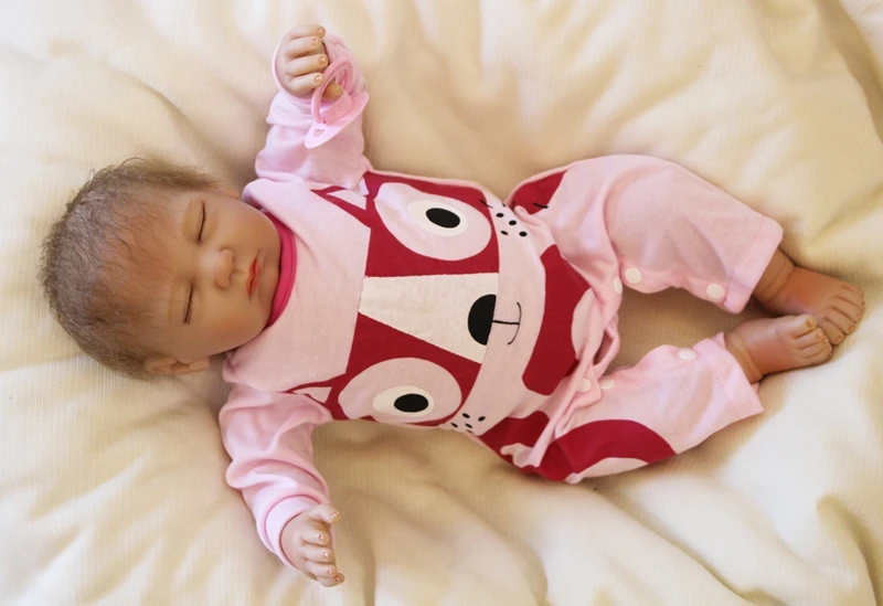 Кукла реборн Мягкая силиконовая 50 см из хлопка 2017|reborn baby doll|silicone reborn dollsbebe |