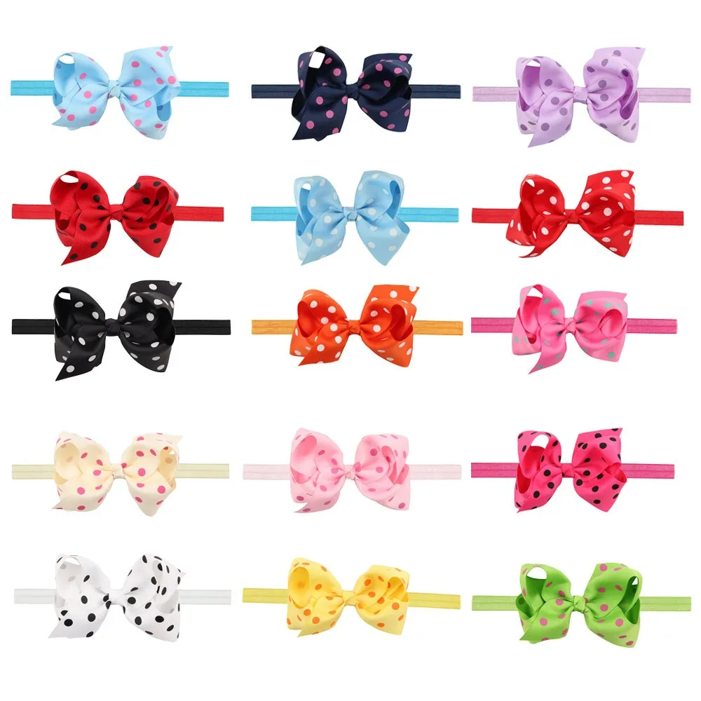 Детская Ткань банта эластичная повязка на голову детский мини ободок для волос с