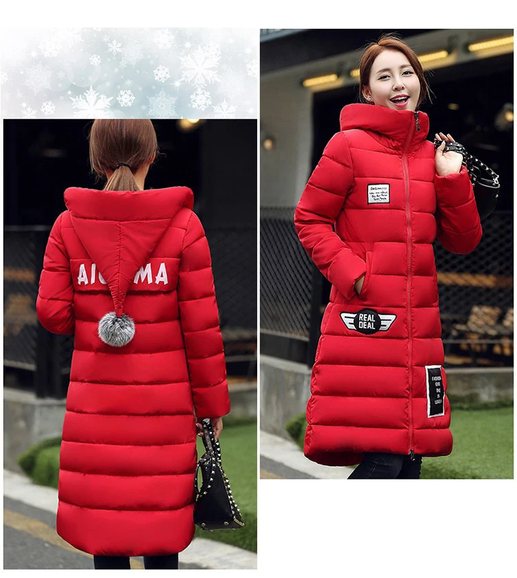Женская зимняя куртка новый стиль большого размера узкие пальто теплые толстые