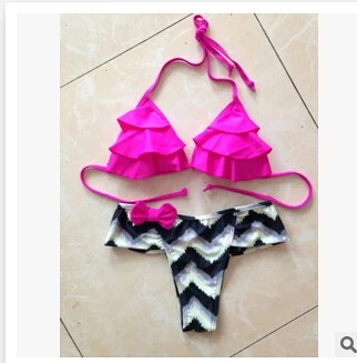 Europe and the United States new bikini candy color bind sexy lady fission swimsuit |