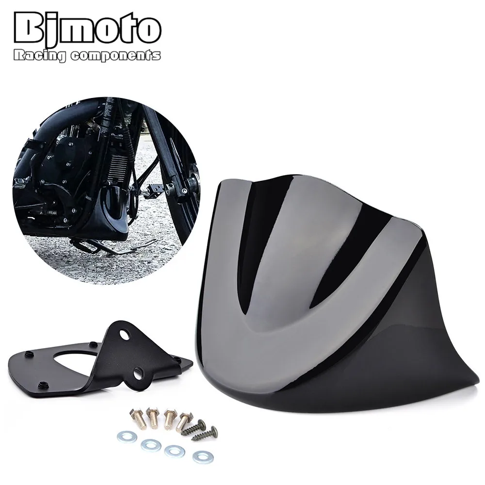 

Bjmoto motocross Motorcycle Motorbike Mudguard Gloss Black Lower Front Chin Spoiler Air Dam Fairing Cover For Dyna 2006-