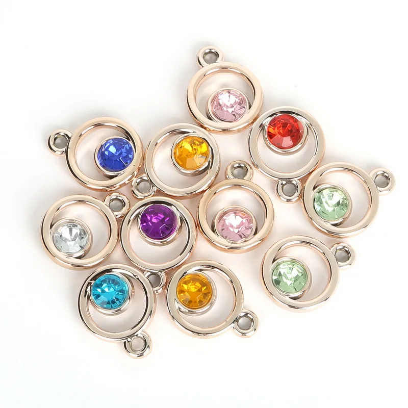 Plastic Acrylic Rhinestone CCB Charms Pendant Flower Colorful Mixable Styles 20pcs/Bag for Making Fashion Jewelry | Украшения и
