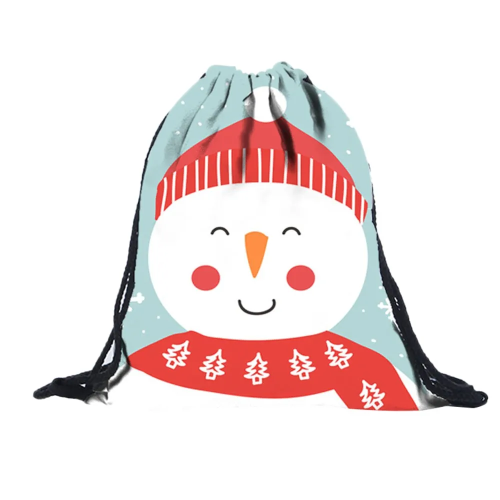 Рождественский карманный рюкзак унисекс с мультипликационным принтом 3D